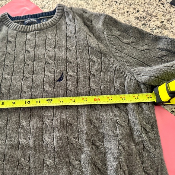 Nautica Grey Cable Knit Sweater - Picture 9 of 11